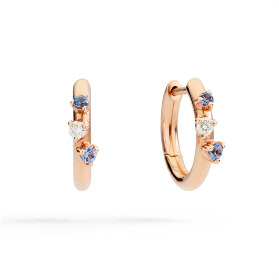 Orecchini Dodo Donna Essentials in Oro rosa Zaffiro blu 0.09 Ct DOC5003_UNIVE_ZSB9R - DOC5003_UNIVE_ZSB9R